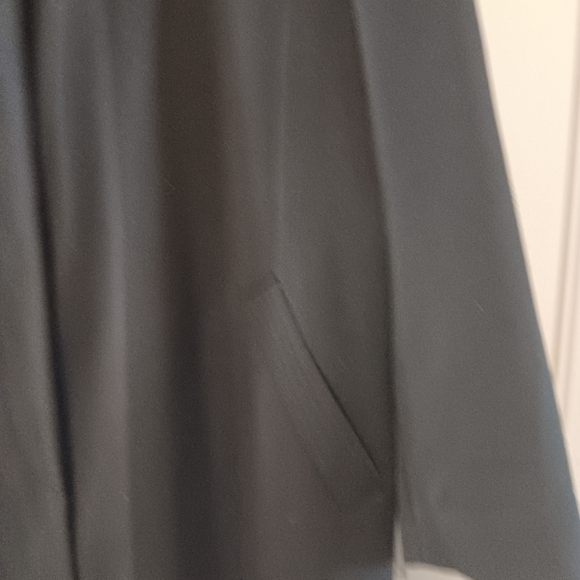 Worthington Women Size 18 Black Long Coat Hooded Hidden Button Down - Picture 6 of 10